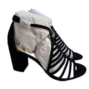 Daya by Zendaya Womens Sandal Shoes Black Heels Shoes 8.5 Medium Suede‎ NWB